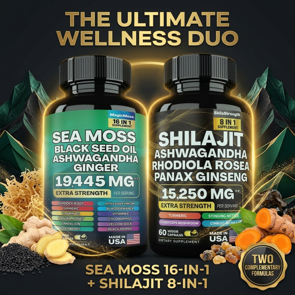 Sea Moss 16-in-1 & Shilajit 8-in-1 Wellness Duo