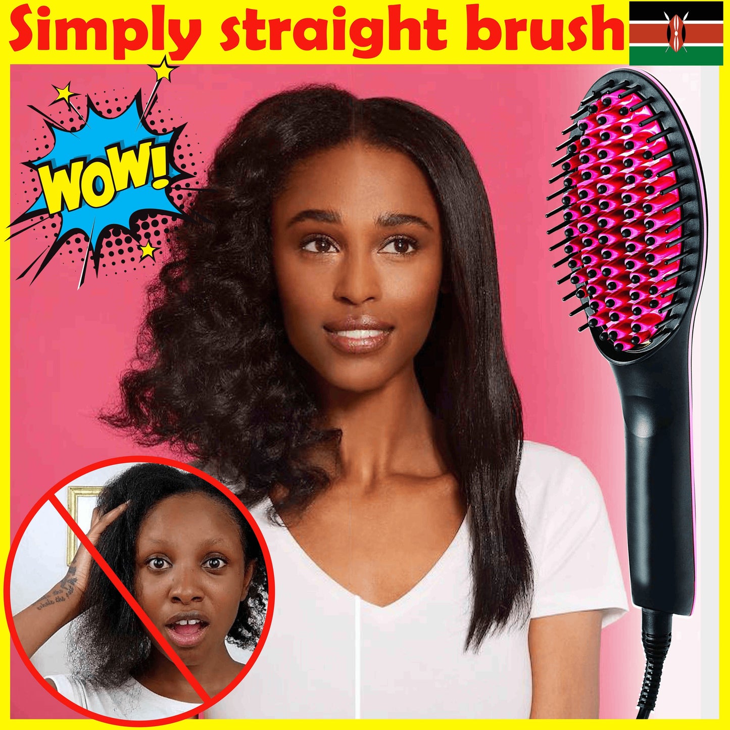 Hair Brush Straightener Straight and Shine ™